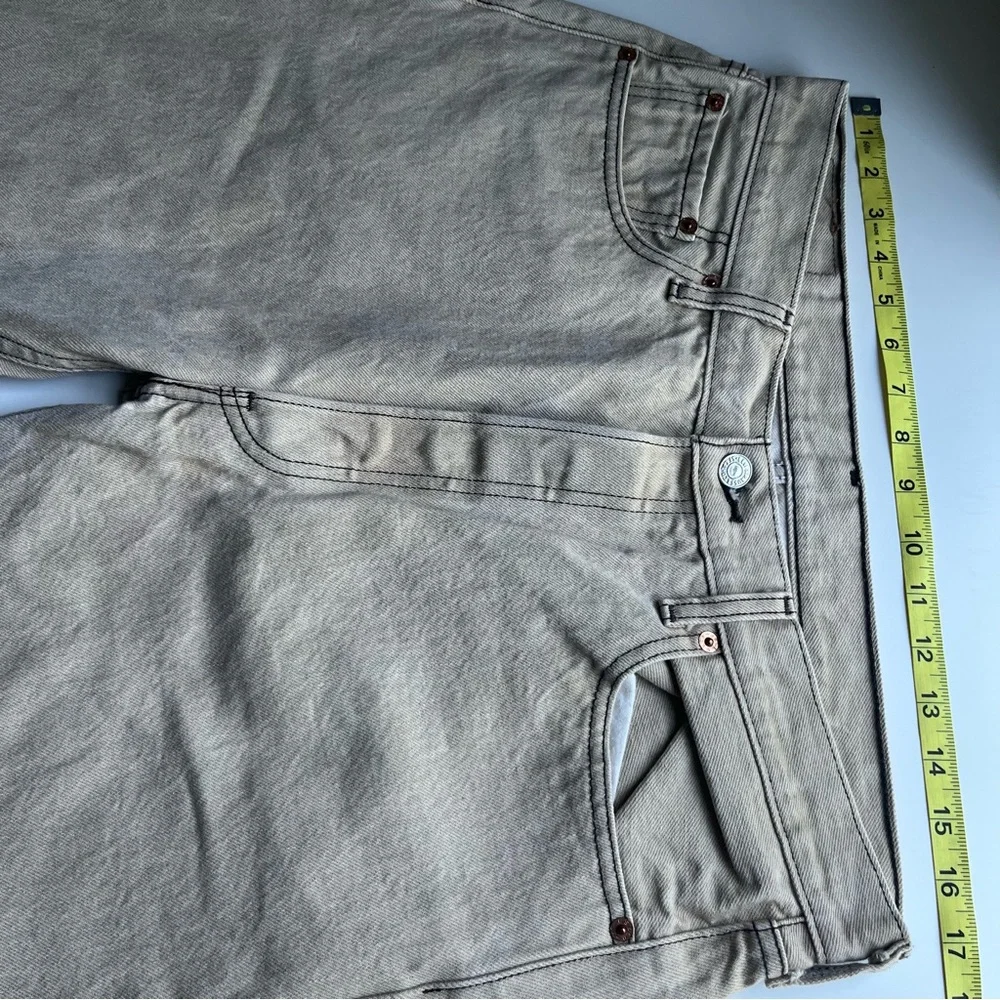 Levis 501 XX Straight Leg Beige Button Fly Rigid Y2K Jeans 36 X 34 (34 X 31)